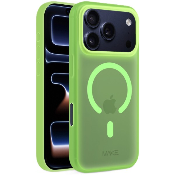 Фото - Чехол для смартфона MAKE for Apple iPhone 17 Pro Max Silicone Aura Magnet Fluorescent (MCLAM-AI17PMFS)